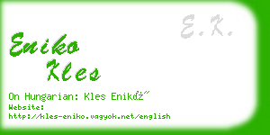 eniko kles business card